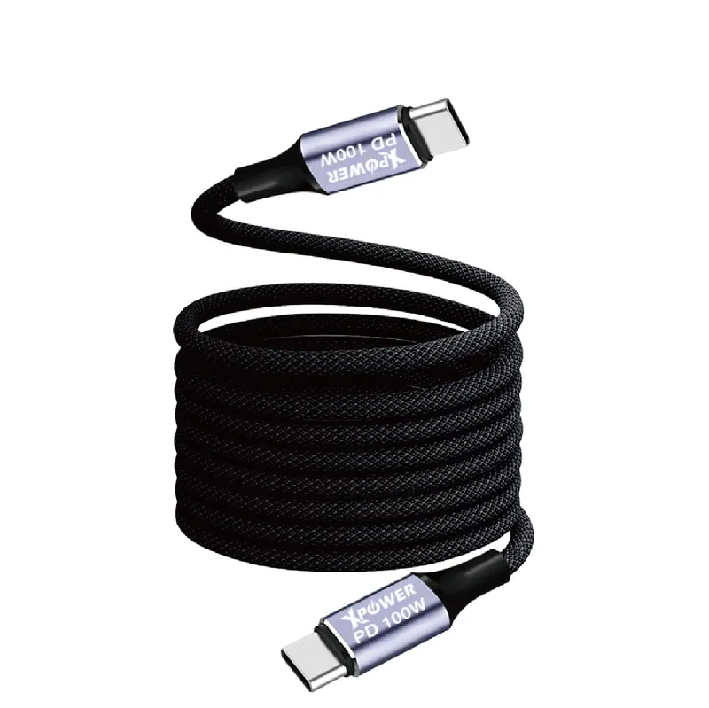 Xpower 100W Type C To C Magnetic 1M Cable - Gray Xpower 100W Type C To C Magnetic 1M Cable - Gray